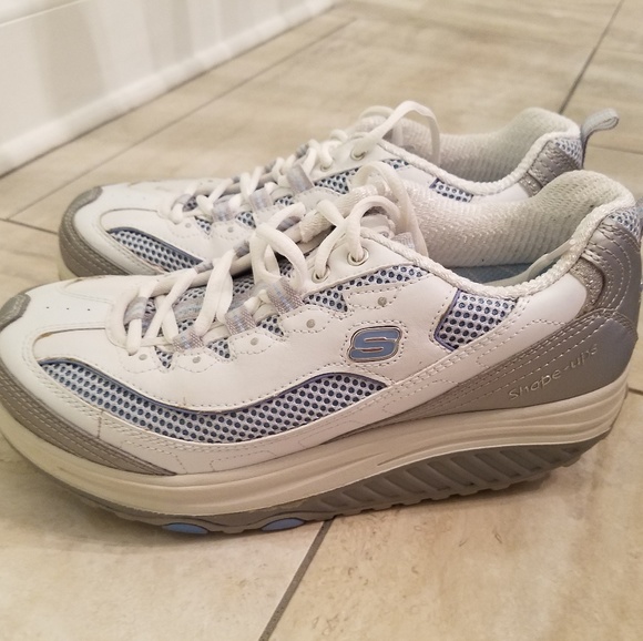 skechers shoes womens silver